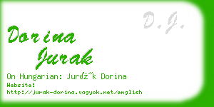 dorina jurak business card